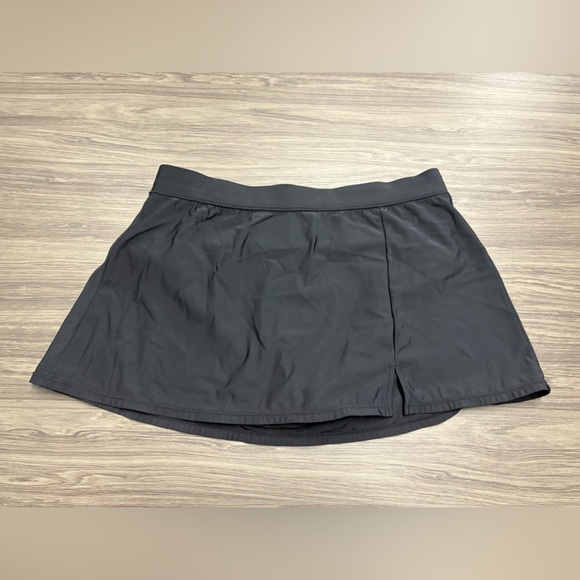 Aqua Green Bikini Bottom Skort Black Size Large - Picture 1 of 6